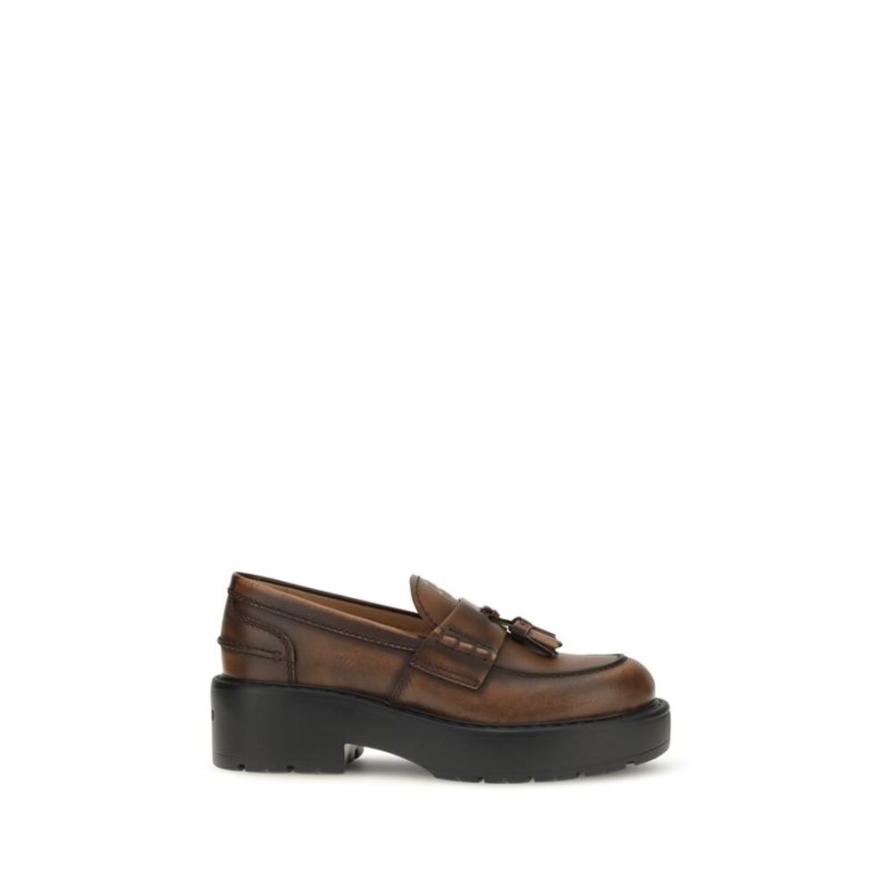 Miu Miu Women Smooth Leather Tassel Loafers
